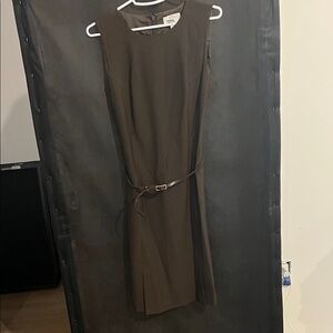 LOFT Sleeveless Brown Midi Dress